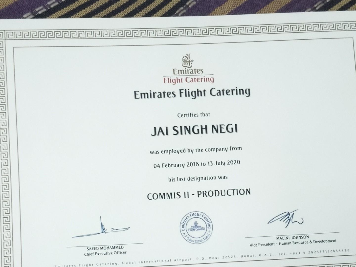 certificate