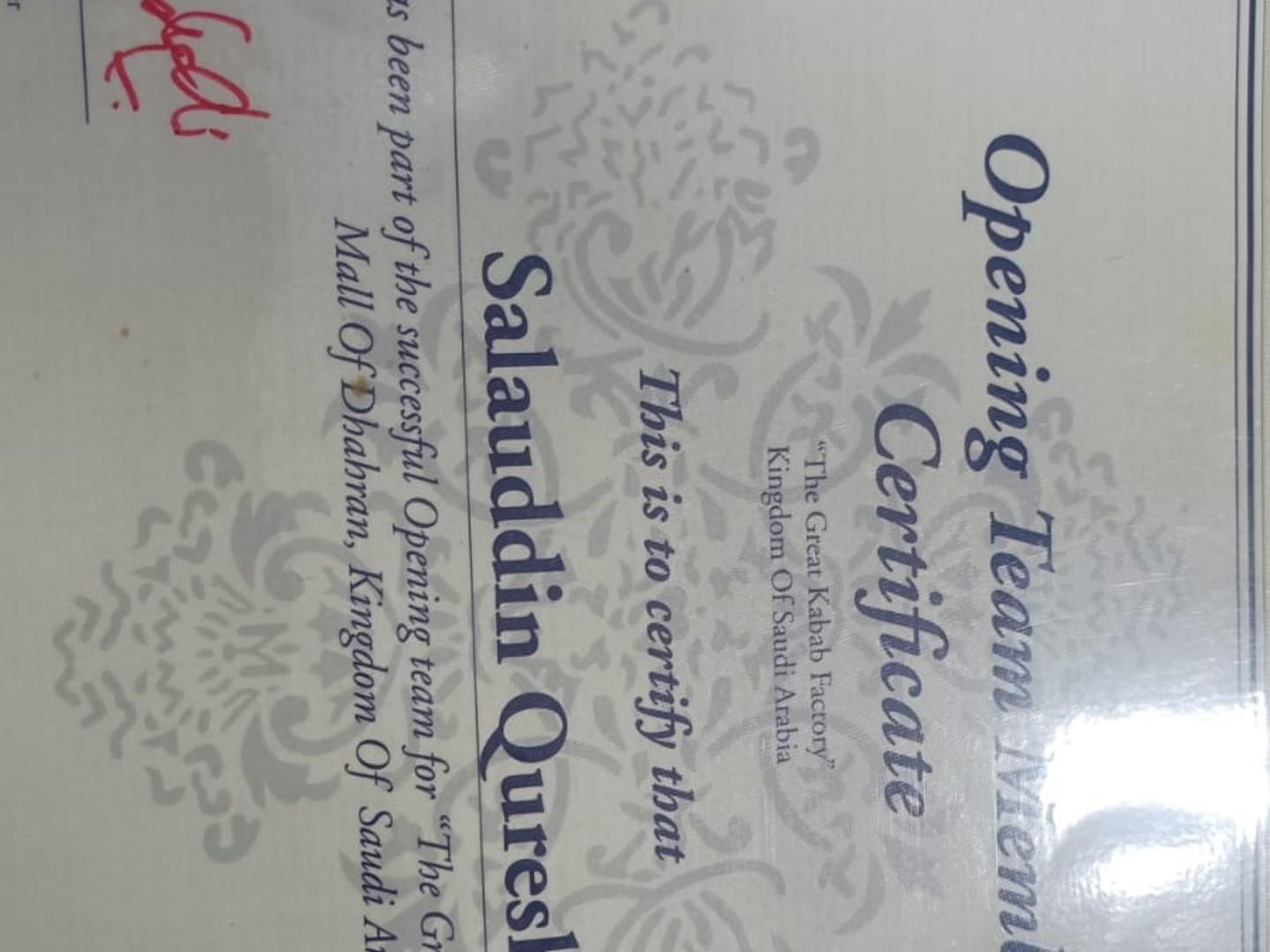 certificate