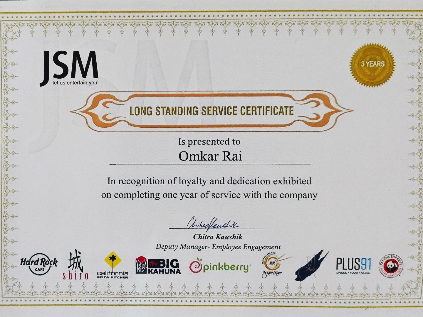 certificate