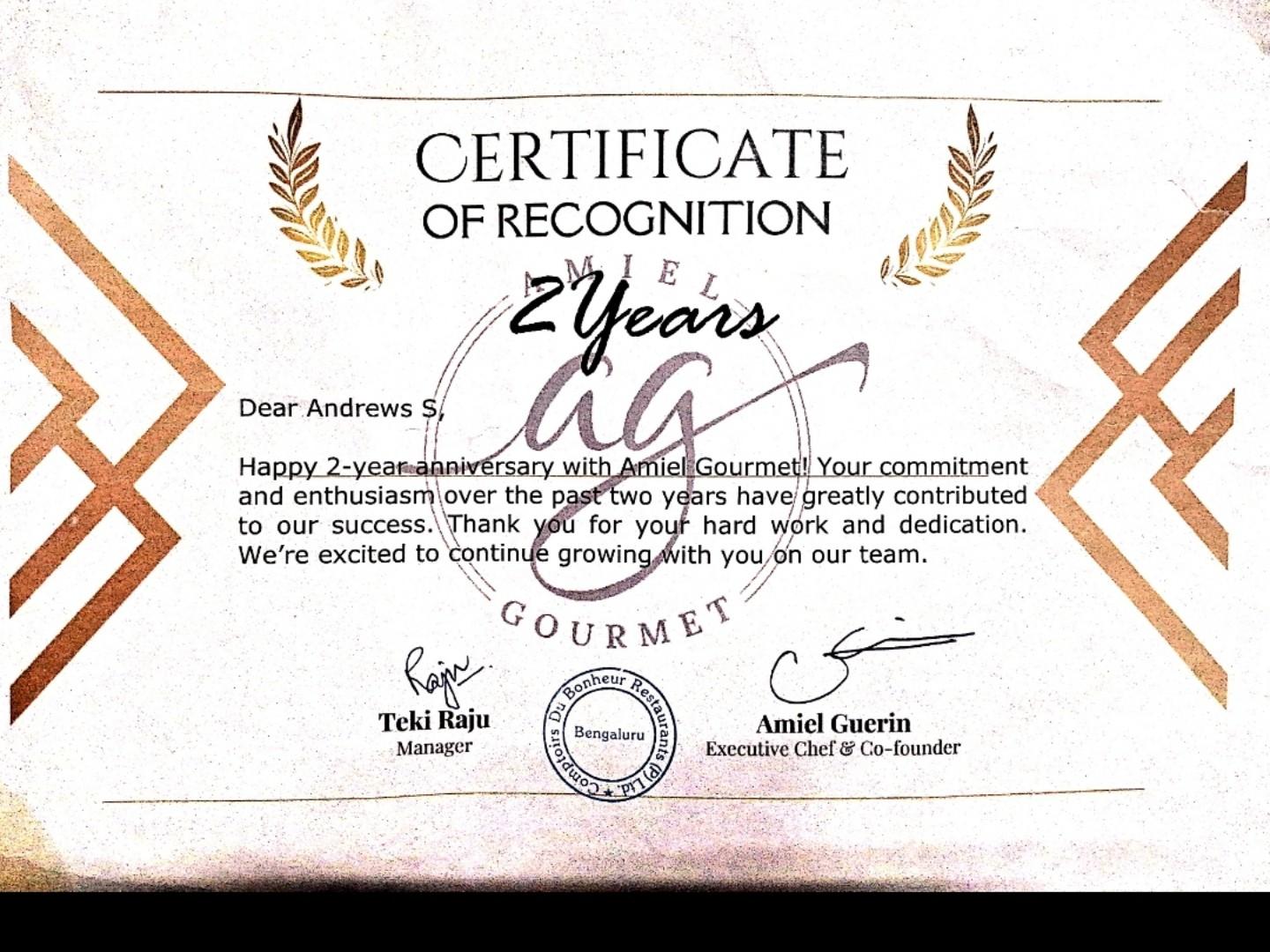 certificate