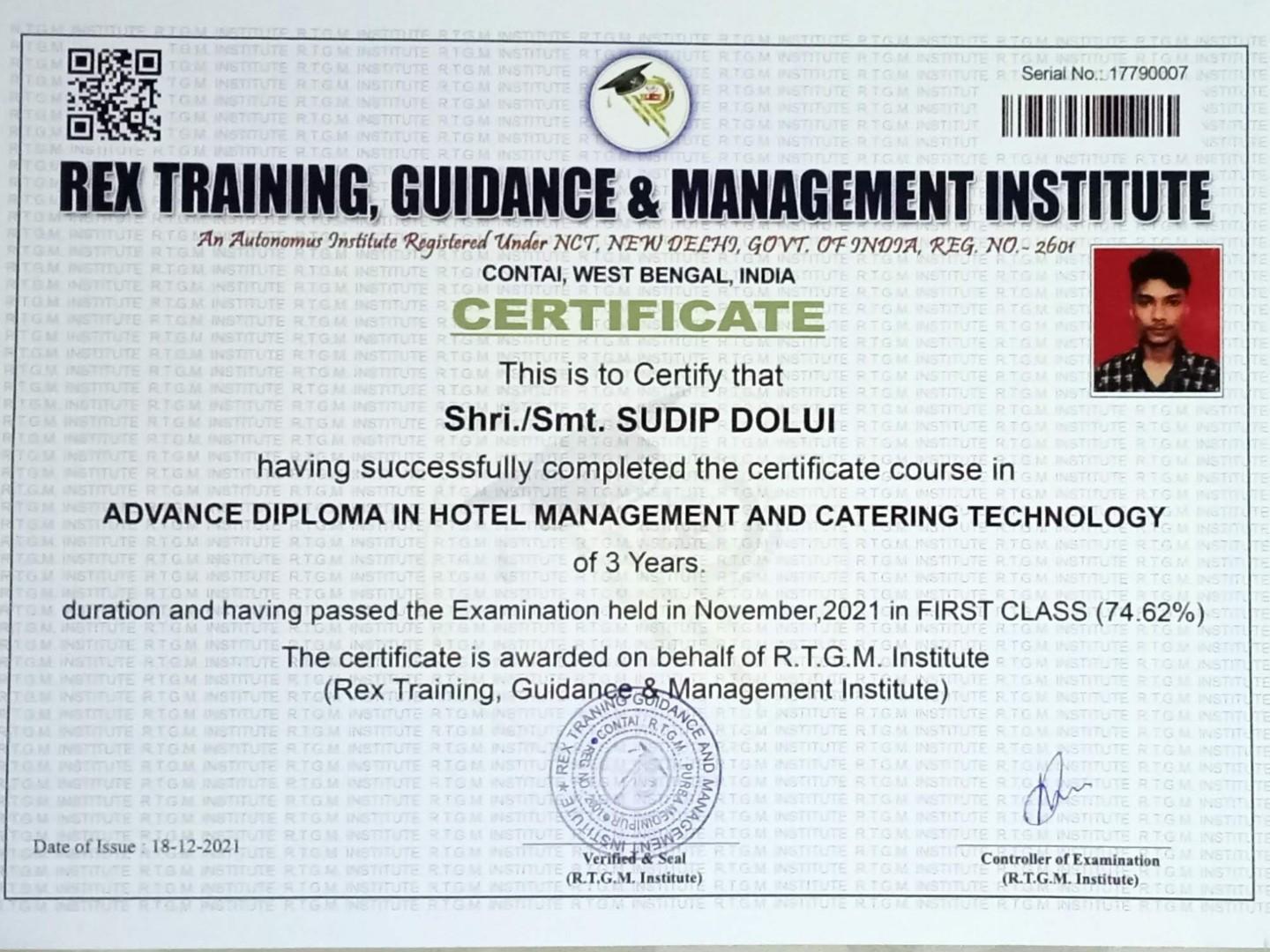certificate