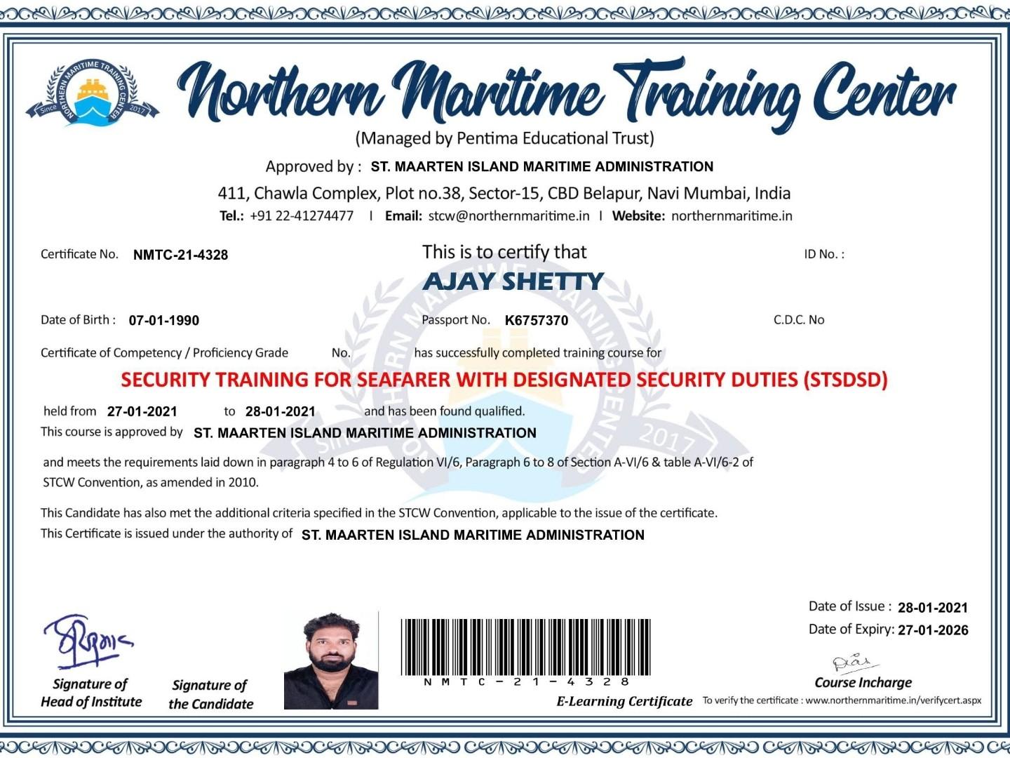 certificate