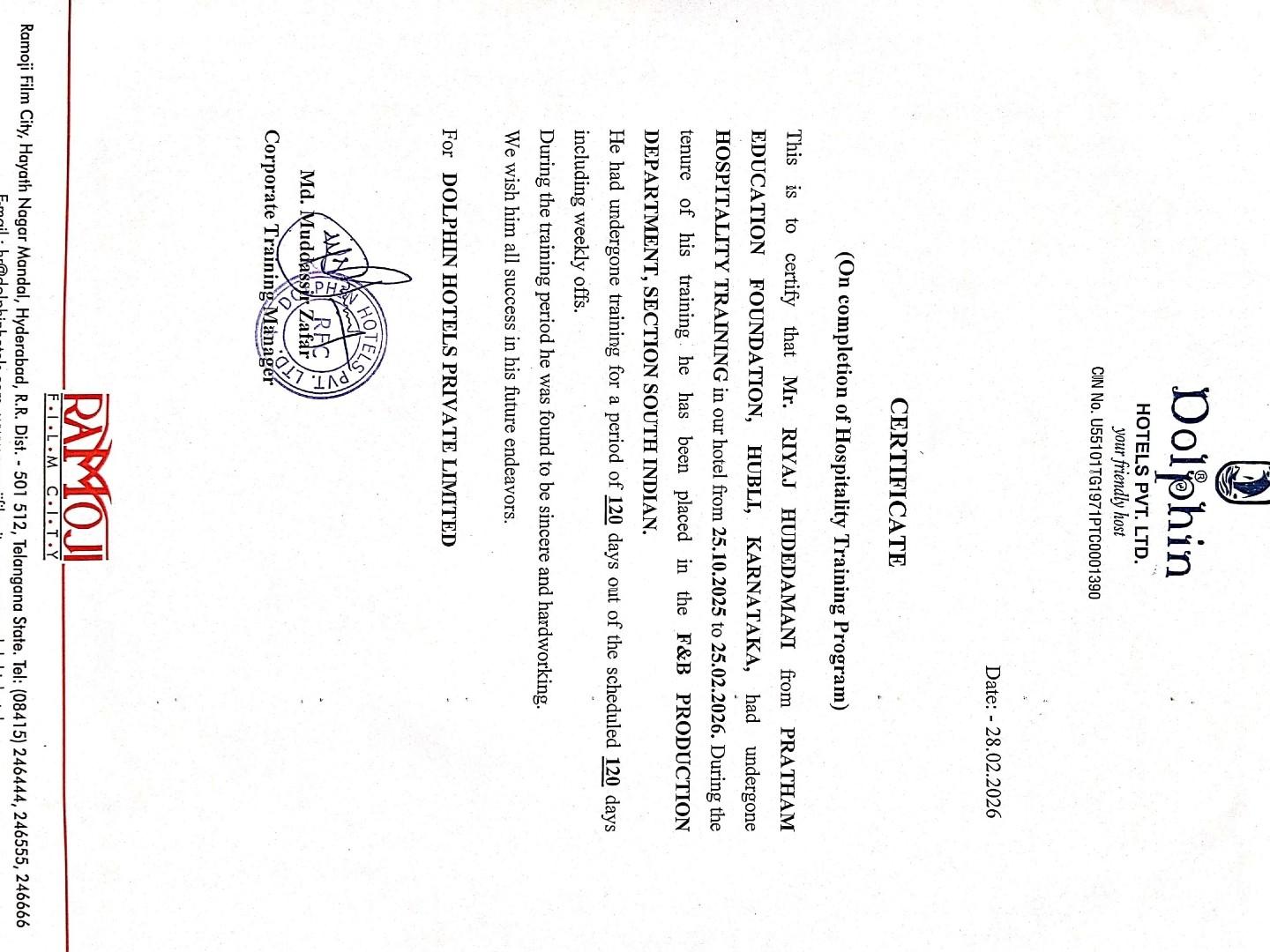 certificate