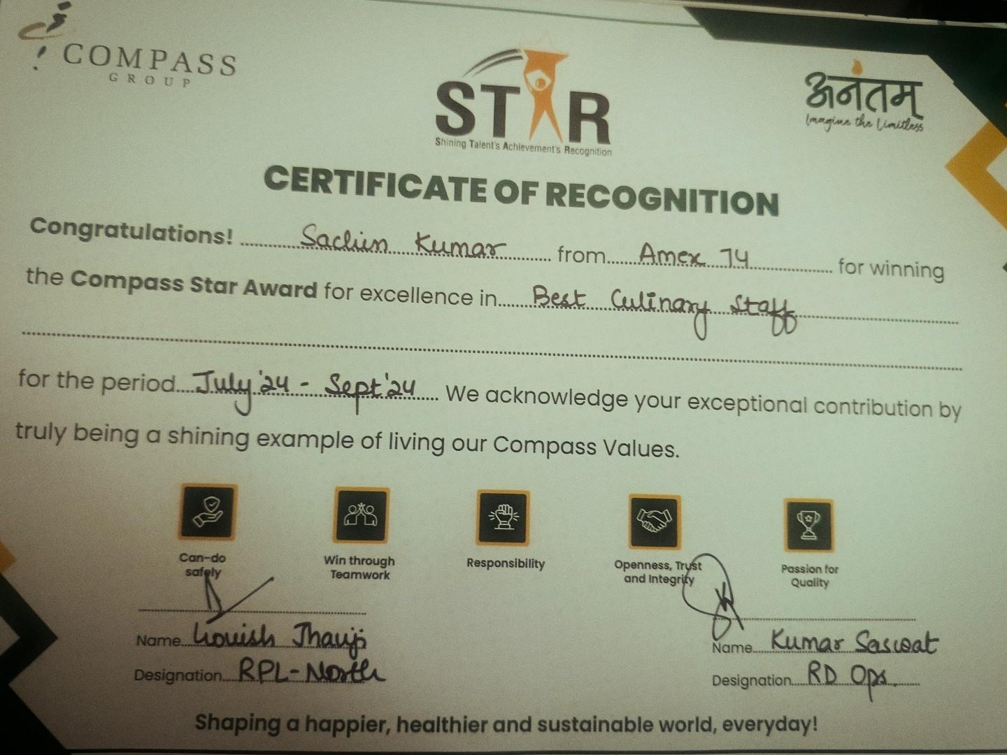 certificate