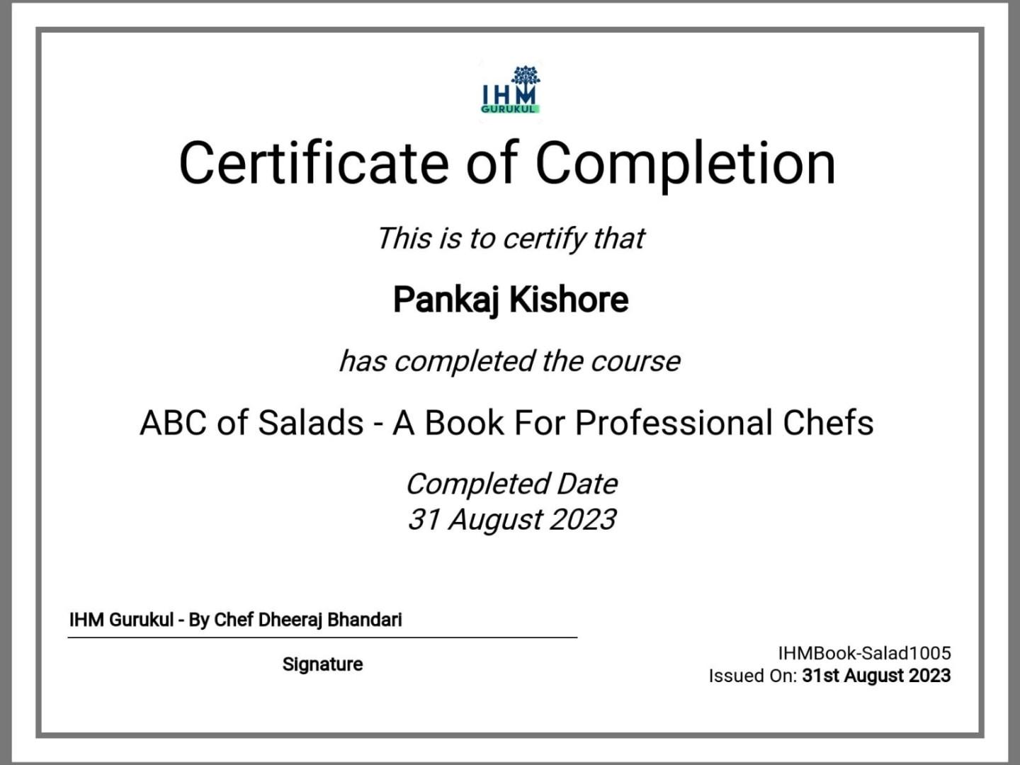 certificate