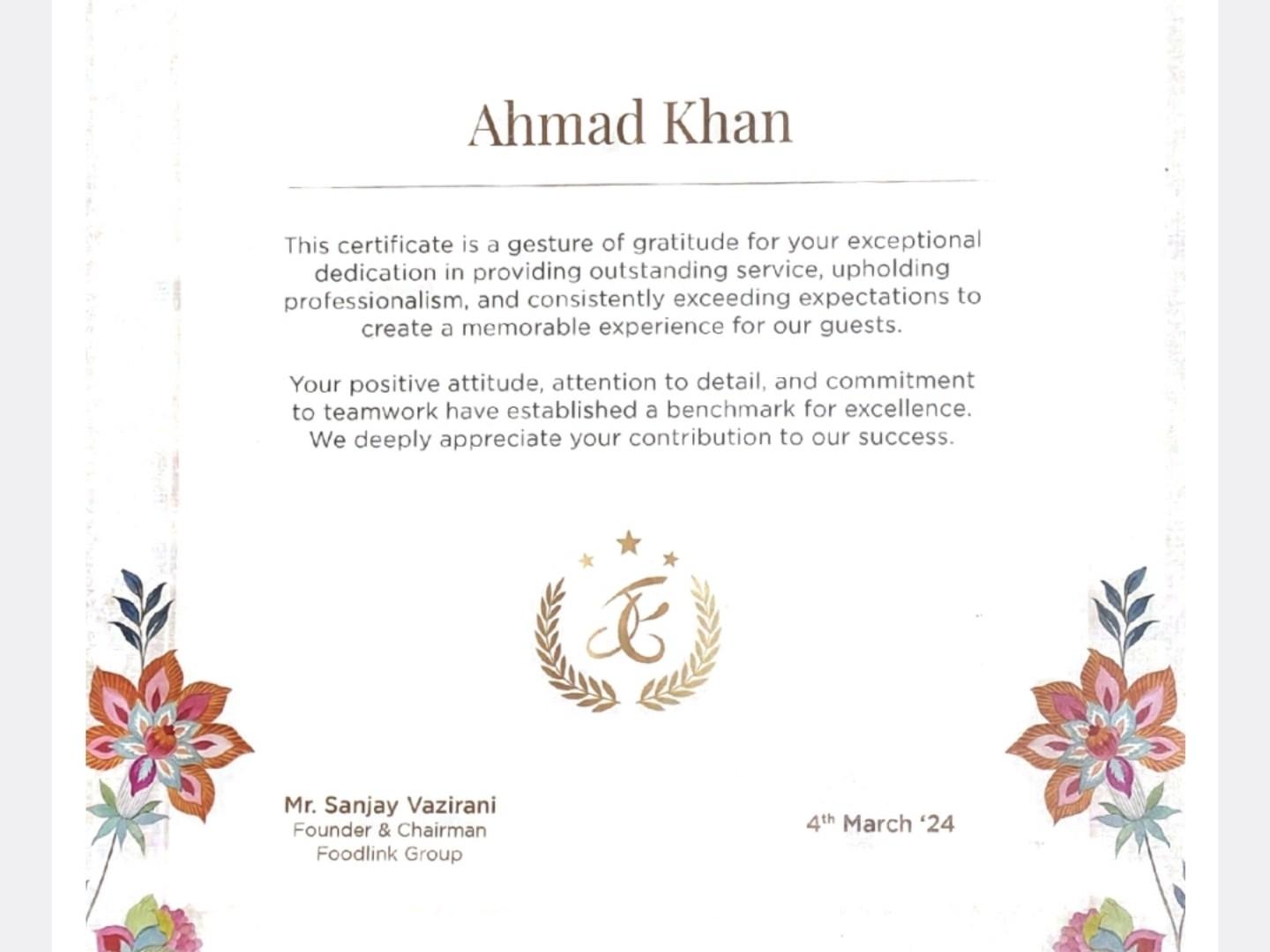 certificate