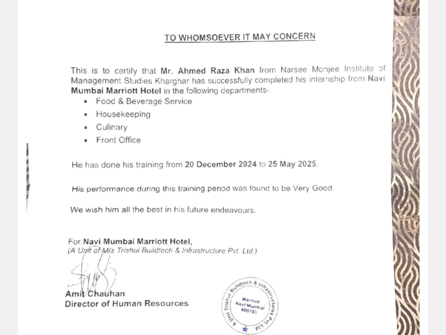 certificate