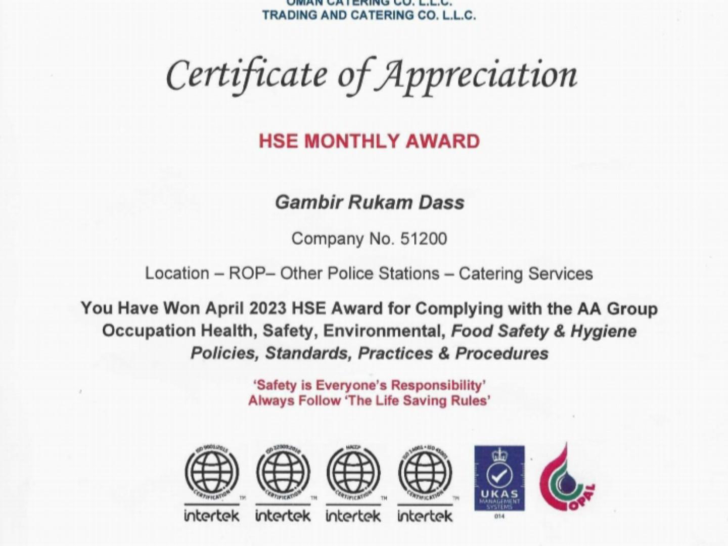 certificate