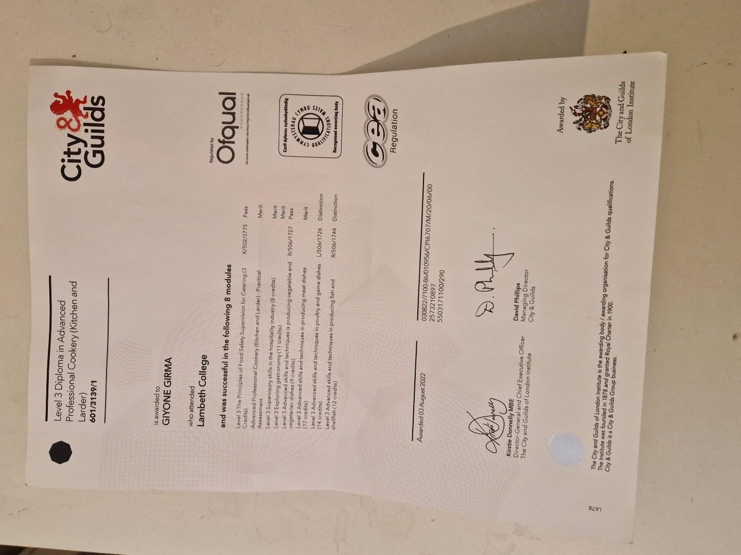 certificate
