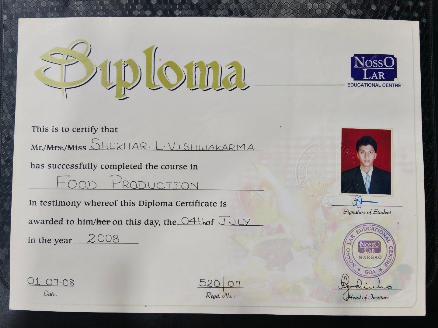 certificate