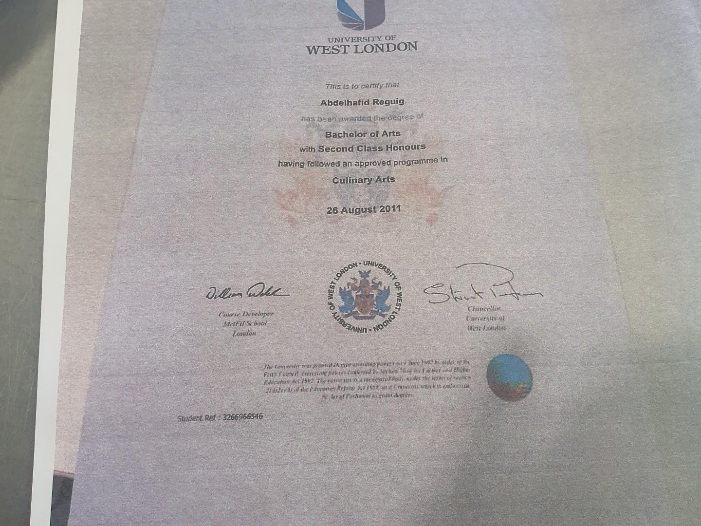 certificate