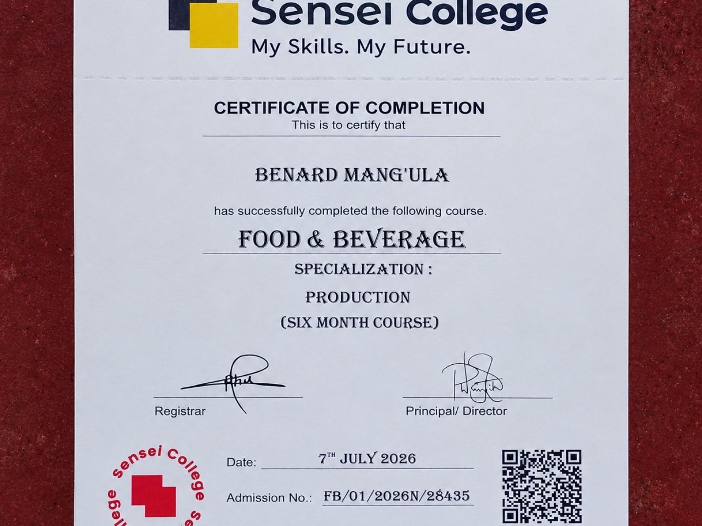 certificate
